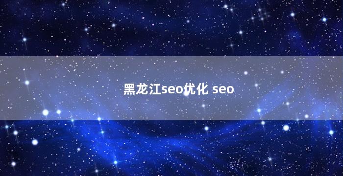 黑龙江seo优化 seo